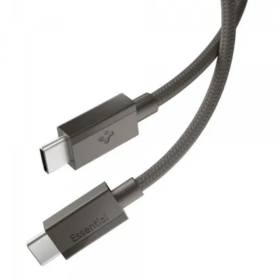 Cablu Date si Incarcare USB-C - USB-C Spigen EB6015CC, 60W, 1.5m, Gri ACA10418