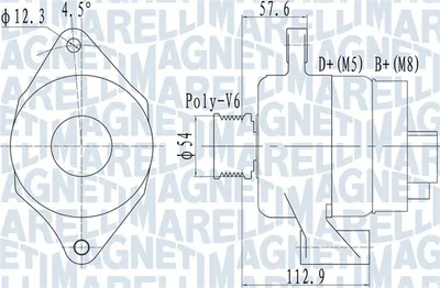 Alternator (14v, 120a) Potrivit Alfa Romeo 159, Brera, Giulietta, Spider; Fiat Bravo Ii, Doblo, Doblo Cargo, Ducato; Lancia Delta Iii; Opel Combo Tour, Combo Minivan 1.6d-2.0d 09.05