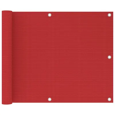 Gossi paravan pentru balcon, rosu, 75 x 600 cm, hdpe