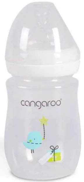 Biberon din plastic Cangaroo - Birdy Blu, 160 ml, C0562, albastru