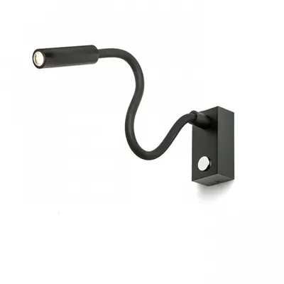 AIM on a goose neck negru 230V LED 3W 45° 3000K