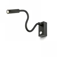 AIM on a goose neck negru 230V LED 3W 45° 3000K
