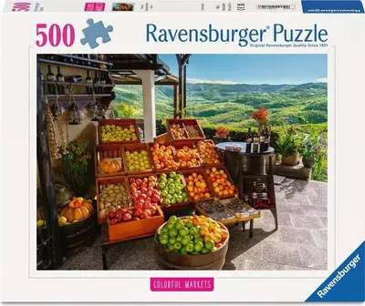 Puzzle Ravensburger din 500 piese - Piața de fructe, Croația