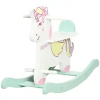 AIYAPLAY Balansoar Unicorn pentru Copii 1-3 Ani, Jucărie Multicoloră, 68x27x47.5cm | Aosom Romania