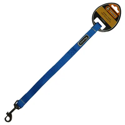 Lesa textila pentru caini de talie mare, albastra, lungime 1.2 m, latime 25 mm