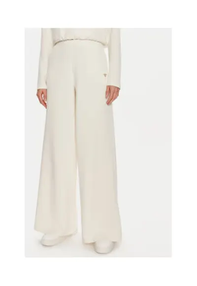 Pantaloni de trening din amestec de modal cu croiala evazata