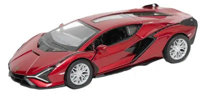 Mașinuță metalică Kinsmart - Lamborghini Sián FKP 37, 1:36, bordo
