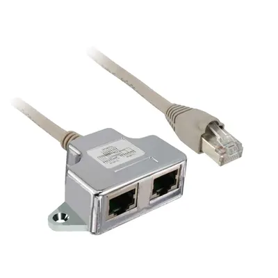 Divizor „T” Modbus - 1 X Rj45 Tata Si 2 X Rj45 Mama - Cablu 1 M