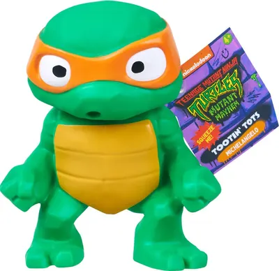 Figurină Playmates TMNT - Tootin' Tots, Se pârțâi, Michelangelo, 14 cm