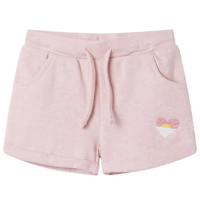 Pantaloni scurți pentru copii cu șnur, roz deschis combinat, 116