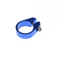 Colier tija sa, prindere surub, 34.9mm, culoare albastru, din aluminiu