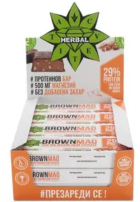 BrownMag Batoane proteice, migdale, 12 bucăți, Cvetita Herbal