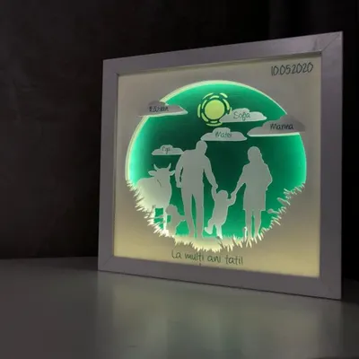 Tablou luminos Parinti si copii 064