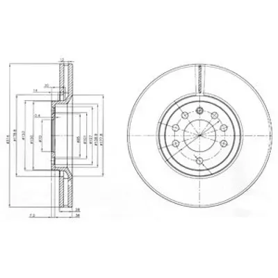 Disc frana DELPHI BG3973