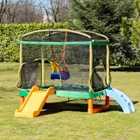 Trambulină mare Chipolino - Playground, cu un tobogan, 200 cm, verde