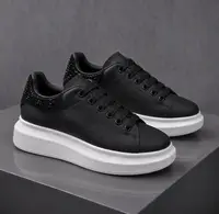 Adidasi dama casual negri cu alb diamond 111D