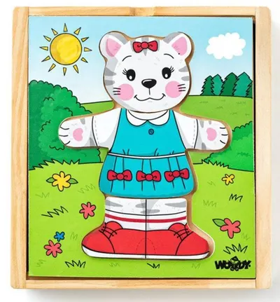 Puzzle din lemn Woody - Pisoiul Murry