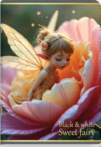 Caiet Black&White Sweet Fairy - A5, 24 foi, pătrate mici, sortiment