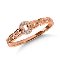 Inel din aur roz cu diamante de 0.02ct