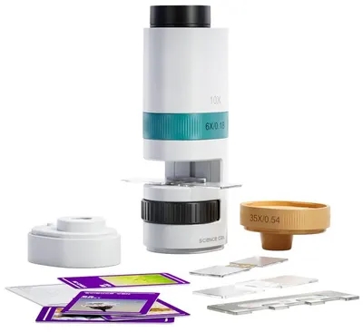 Kit educațional Science Can - Microscop portabil și proiector 350