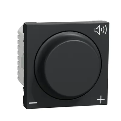Volume control, New Unica, 12V, 2 module, antracit