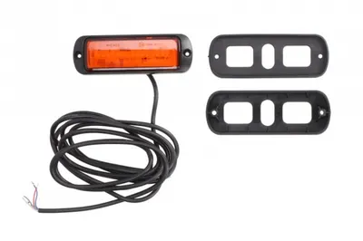 Girofar (portocaliu, 12 24V, LED, 21W, montare rigida, 2-puncte montare, numar programe: 2, directional; pentru montare pe suprafete verticale; blit sincronizat; fir 3m)