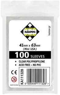 Protectoare pentru carduri Kaissa Sleeves 41x63mm (Mini USA) - 100 buc.