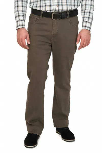 Pantaloni casual cu buzunar drept, Realize, maro (Marime pantalon: W33)