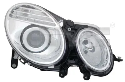 Far stanga (H7, reglaj electric, cu motoras, fundal argintiu) MERCEDES Clasa E T-MODEL (S211), E (W211)