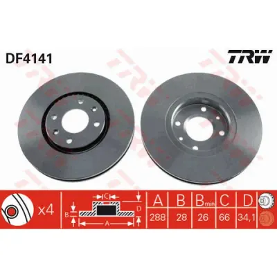 Disc frana TRW DF4141