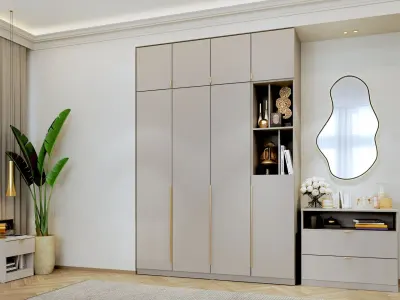 Dulap dormitor haine Inalt Bej/casmir 164 cm Auris