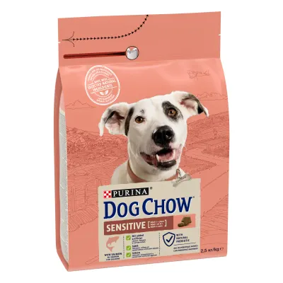 Hrana uscata pentru caini Dog Chow Adult Sensitive, Somon 2.5kg