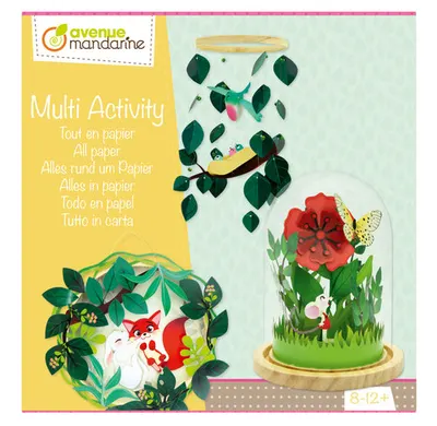 Cutie creativă - Decorațiuni din hârtie (tablou 3D, carusel și glob decorativ)