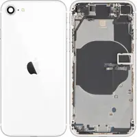 Capac Baterie Apple iPhone SE (2022), Cu Carcasa Mijloc, Alb (Starlight), Swap