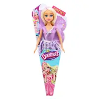 Papusa printesa cu par blond si rochie mov, Dreameez
