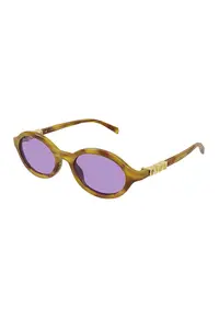 Ochelari de soare ovali - Auriu/Maro camel