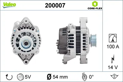Alternator (14v, 100a) Potrivit Opel Astra G, Astra G Classic, Astra G Kombi, Combo Tour, Combo Minivan, Corsa C, Meriva A, Signum, Speedster, Tigra, Vectra C, Vectra C Gts 1.3d-2.0 02.98
