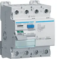 Intrerupator diferential RCCB Hager CDB663E, 4P 63A/30mA, 10kA, tip B