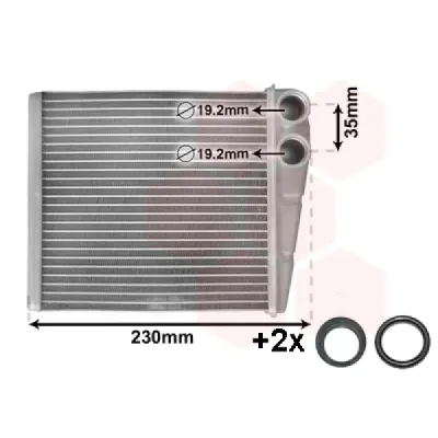 Schimbator caldura, incalzire habitaclu VAN WEZEL 58006229