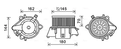 Ventilator habitaclu potrivit FIAT DOBLO, DOBLO MINIVAN, PUNTO, PUNTO HATCHBACK 1.2-1.9D 09.99