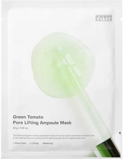 Sungboon Editor Green Tomato Mască facială pe foaie Pore Lifting, 23 g