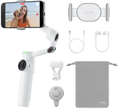 Gimbal pentru smartphone Insta360 - Flow 2 Pro Creator Kit, alb - Flow205