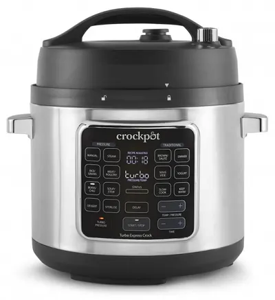 Multicooker Crock-Pot – Turbo Express, 1400W, 5.6 l, 14 programe , argintiu/negru