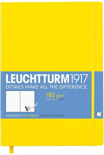 Agenda Leuchtturm1917 Sketchbook Master - A4+, foi albe, Lemon