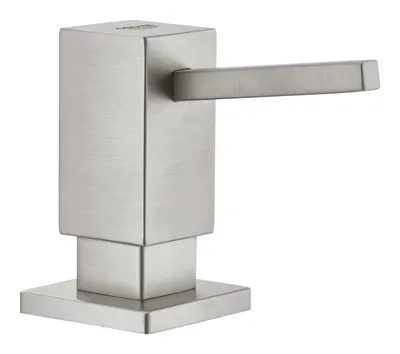 Dozator sapun bucatarie Grohe, Soap Dispenser, Cube, incastrat, 500 ml, super steel, crom mat