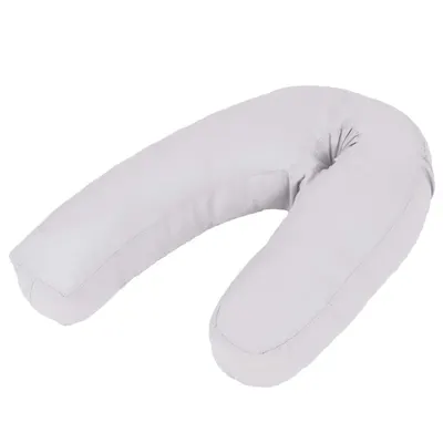vidaXL Pernă de sarcină în formă de J, gri, 54x(36-43) cm