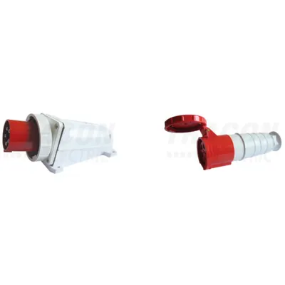 Pachet Industrial IP67 Trifazat Puternic: Fisa Aparenta si Priza Cablu, 63A, 400V, 3P+N+E - Conexiuni Extreme si Sigure