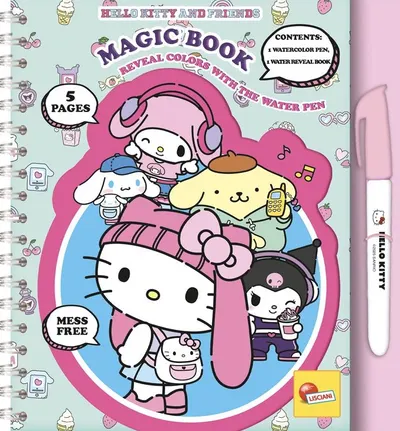 Carte de desen cu apă Lisciani Hello Kitty - Hello Kitty and Friends