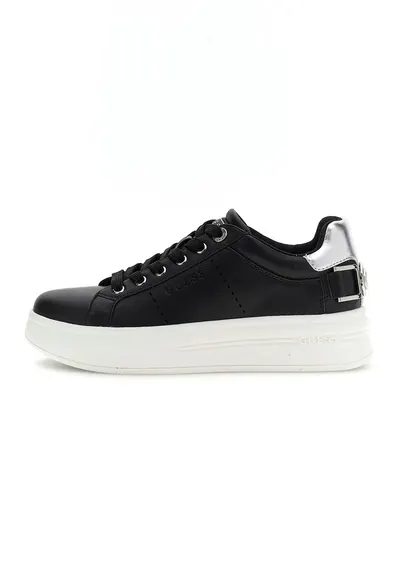 Pantofi sport flatform cu garnitura cu aspect metalizat - Negru