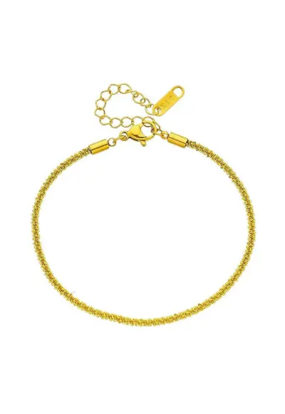Bratara aurie - din otel inoxidabil - suflata cu aur 18k - delicata - Erlanda C3
